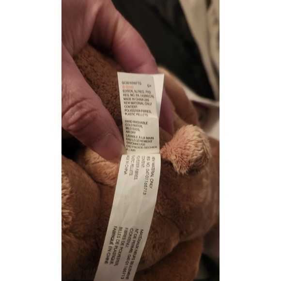 Gund Kraft Peanut Butter Bears 10" Plush Stuffed Teddy Red Green Bow Tie Beanie - Picture 6 of 6